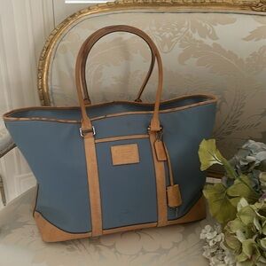 Coach transatlantic baby blue weekender travel tote bag Steil number K0 45–5968